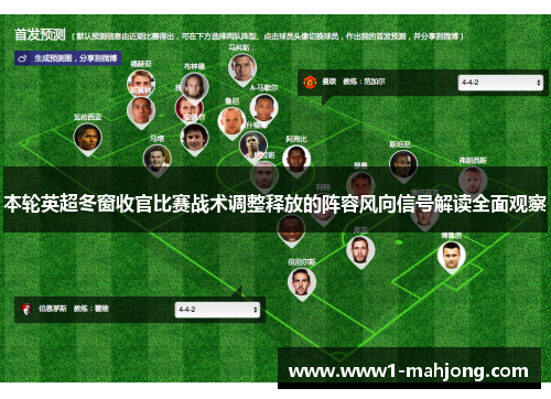 本轮英超冬窗收官比赛战术调整释放的阵容风向信号解读全面观察